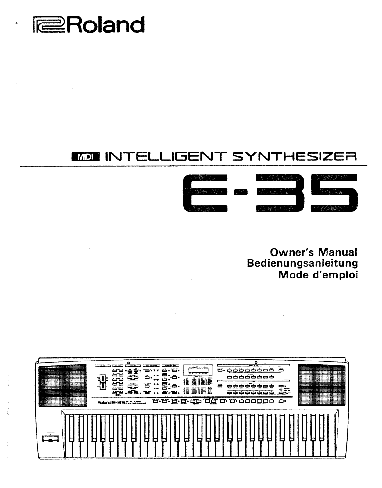 Roland Corporation E-35 Owner's Manual