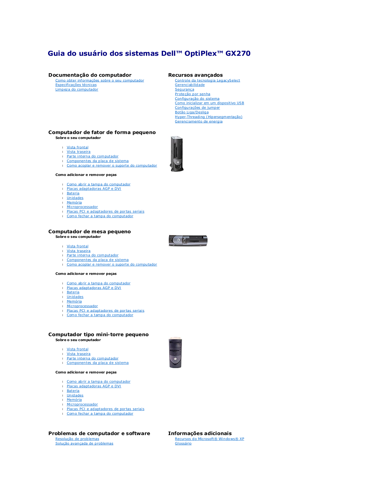 Dell OptiPlex GX270 User Manual