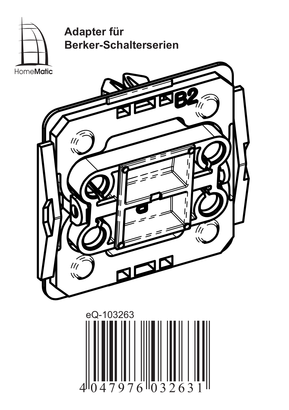 Homematic Adapter for Berker switch series Assembly Instructions