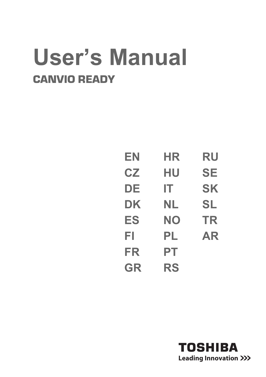 Toshiba HDTP240EK3CA, HDTP220EW3CAH User Manual