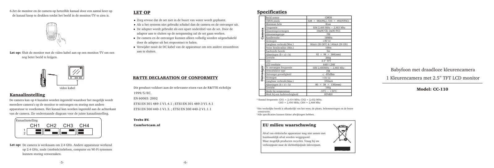 Trebs Comfortcam CC-110 User Manual