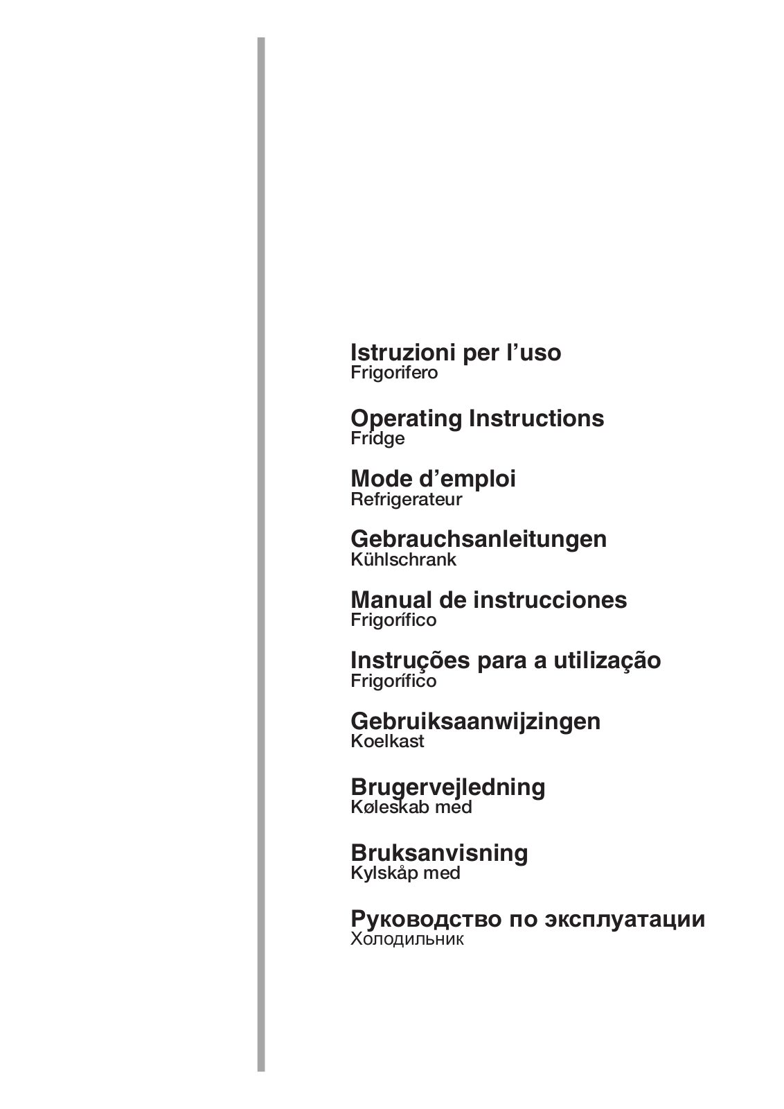 Smeg FR320P User Manual