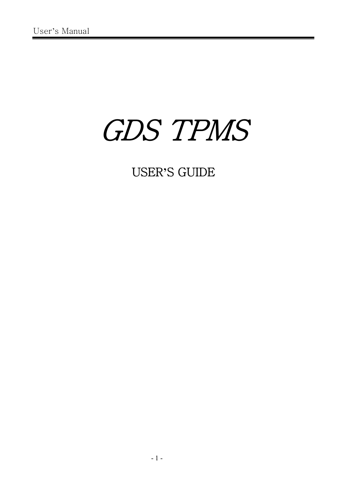 G I T G1TDDMN001 Users Manual