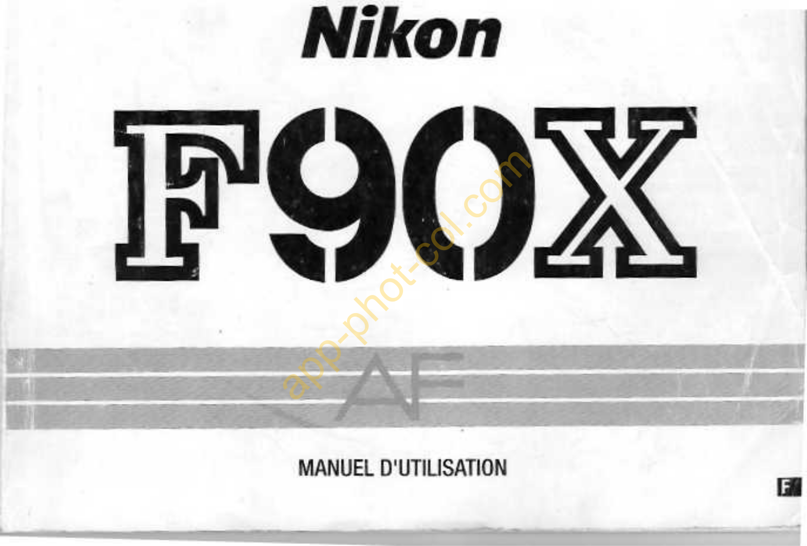 NIKON F90 X Mode d’emploi