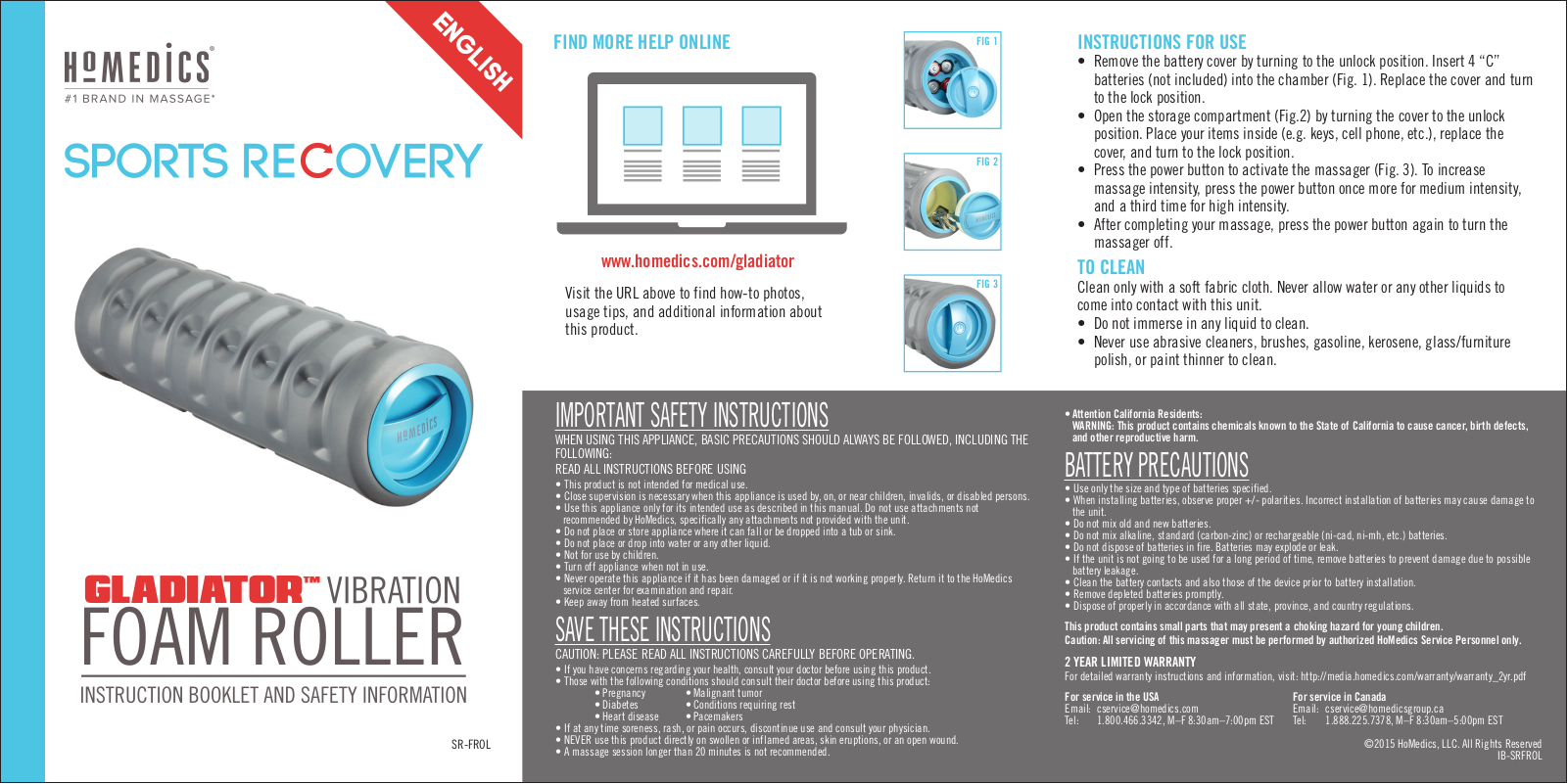 Homedics SR-FROL User Manual