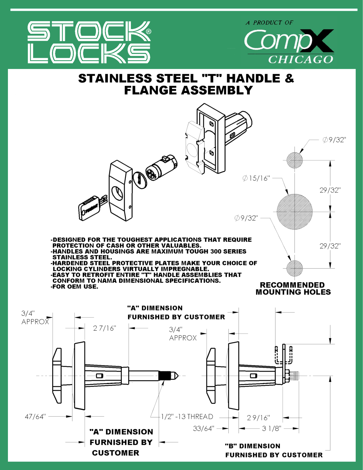 Compx T-HANDLE drawing