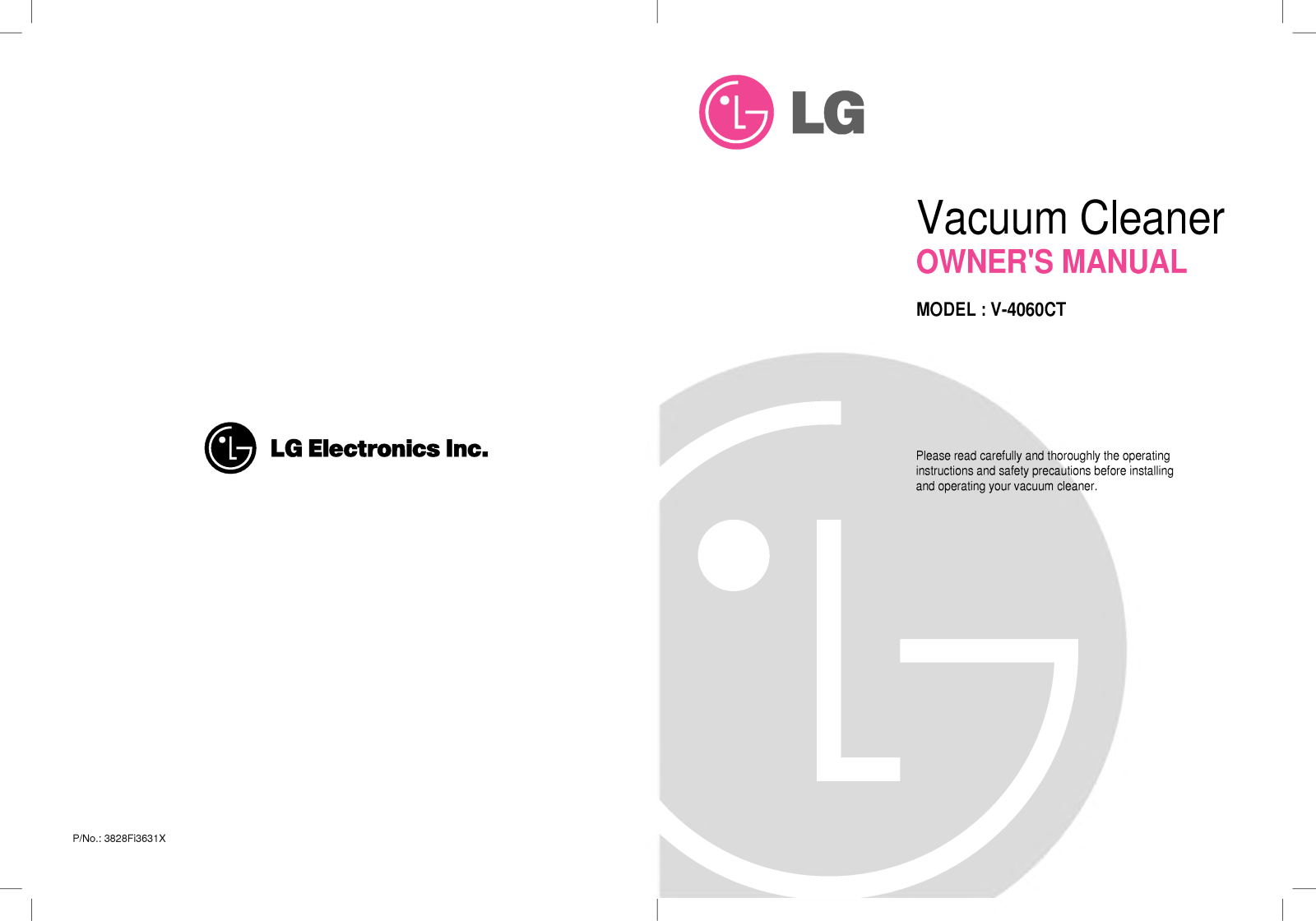 LG V-4060CT, V-4060CTV Manual