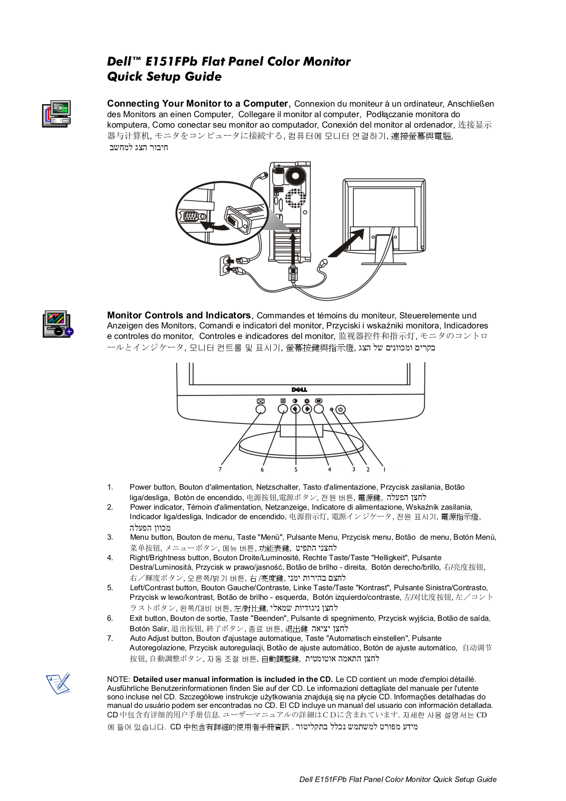 Dell E151FPb User Manual