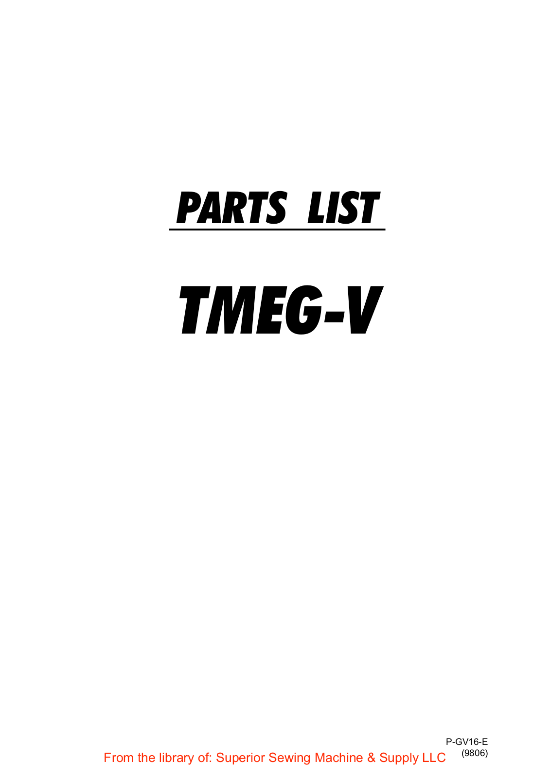 Tajima TMEF-V User Manual - ManualMachine.com