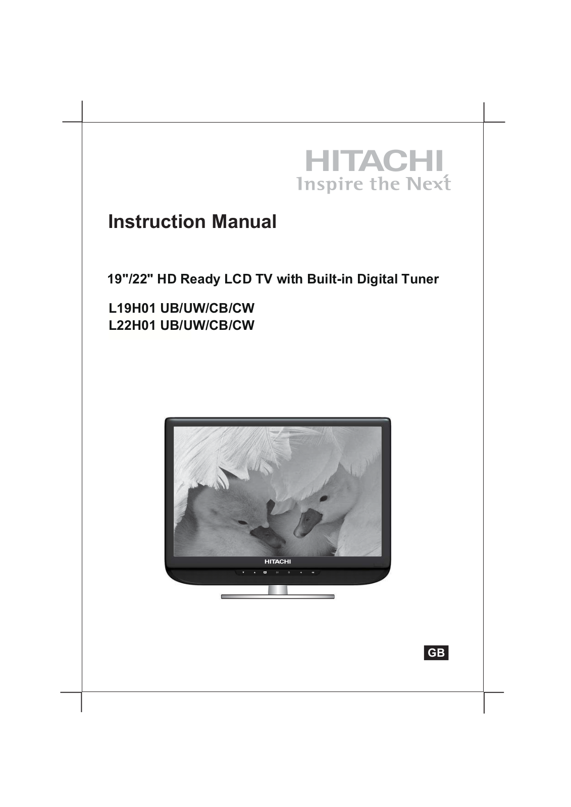 Hitachi L19H01CB, L19H01UB, L19H01UW, L19H01CW, L22H01UW User Manual