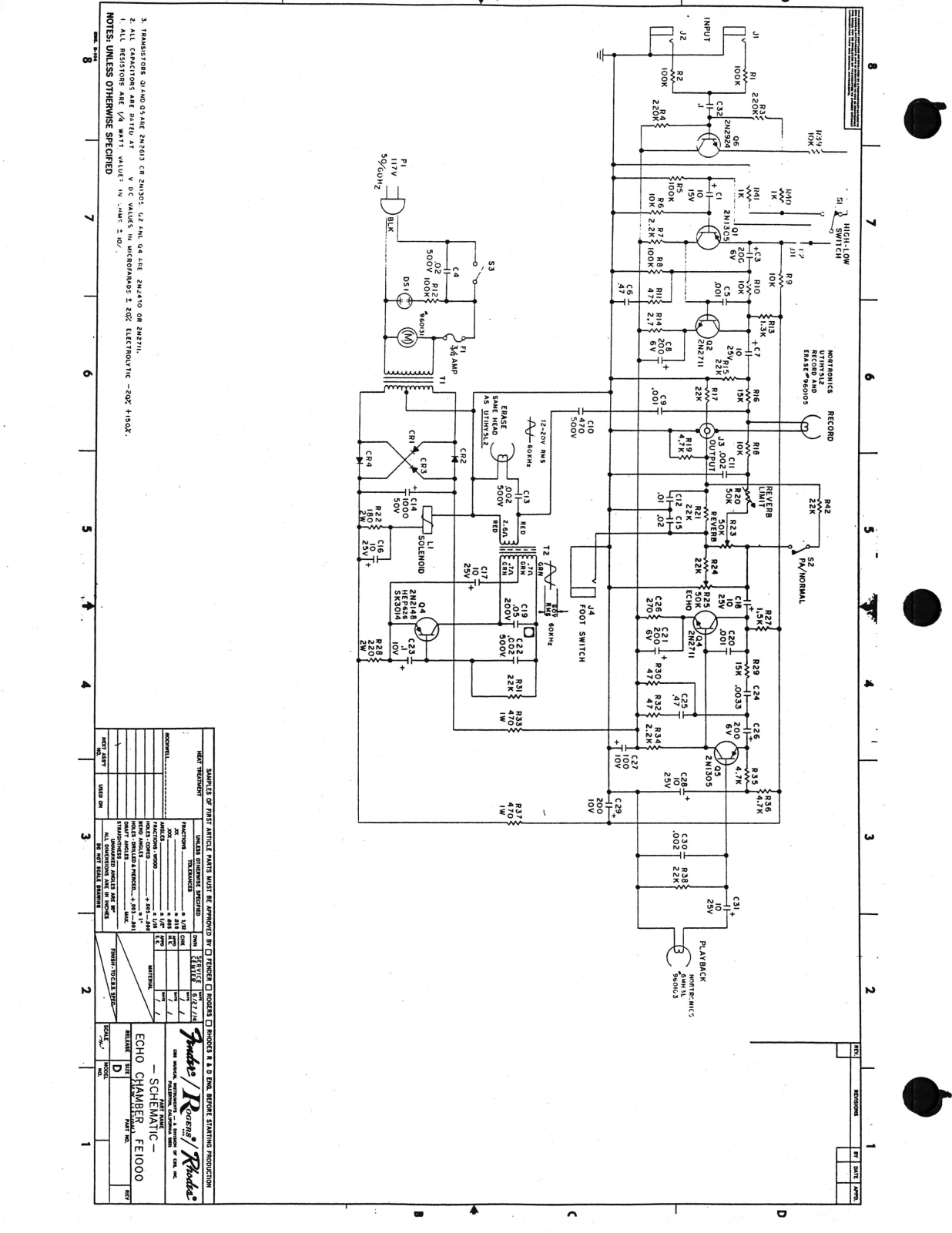 Fender fe1000 schematic