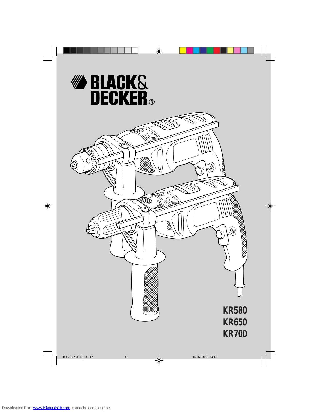 Black & Decker KR580, KR700, KR650, KR700RE, KR650CRE User Manual