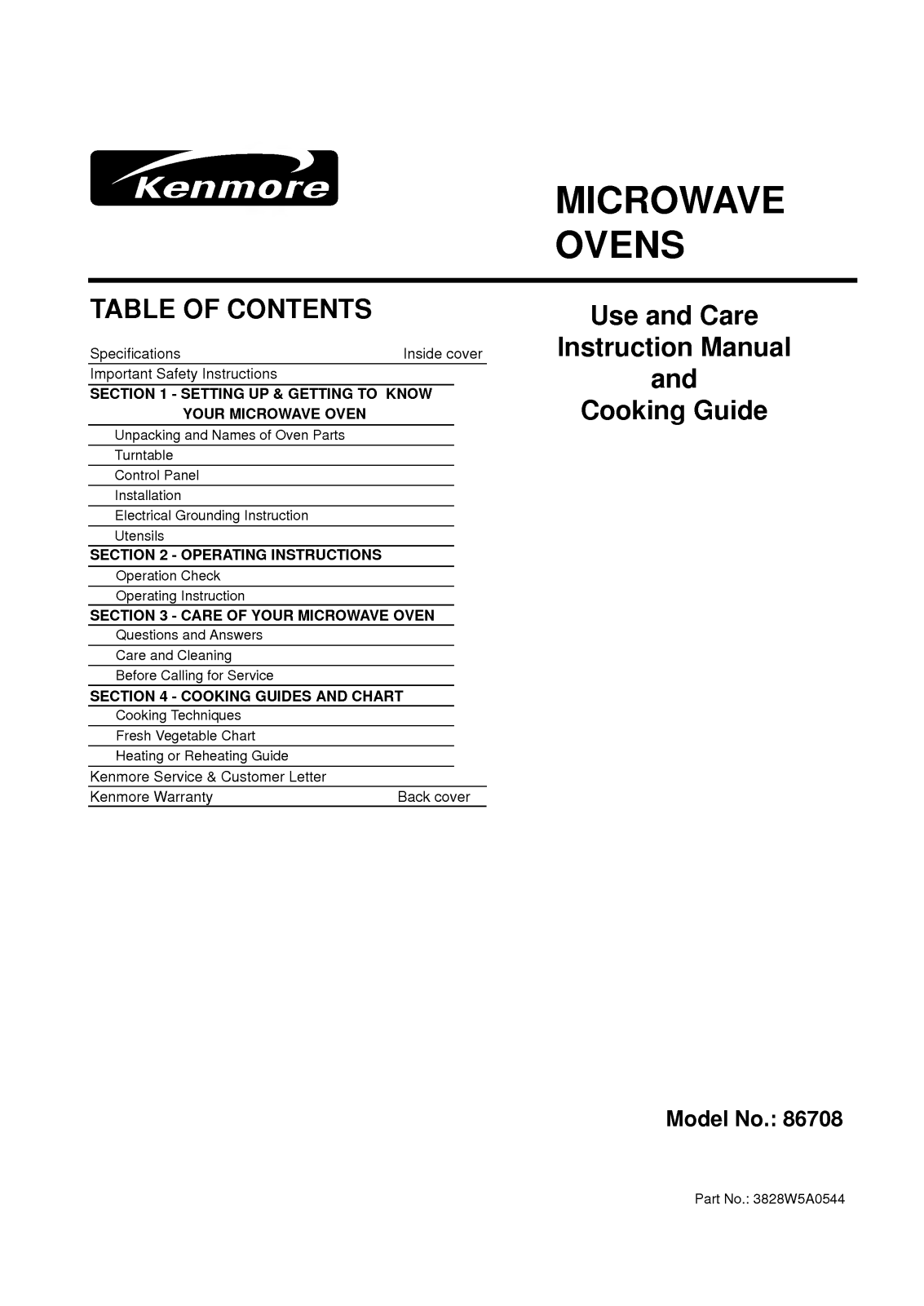 LG 86708 User Manual