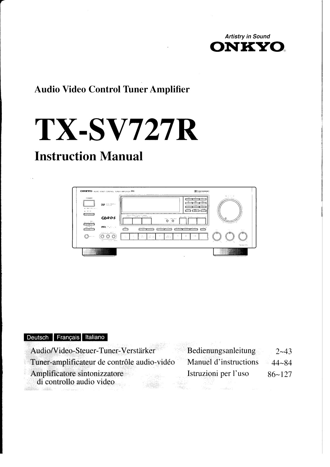 Onkyo TX-SV727R User Manual