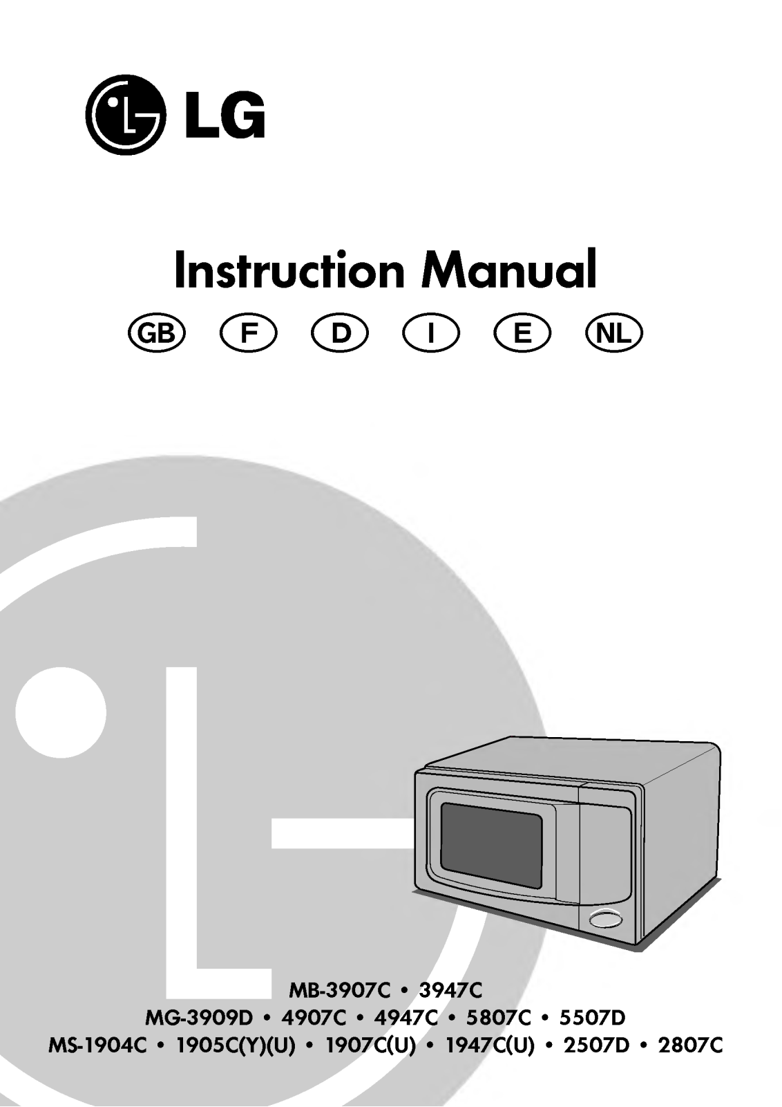 LG MS-1905CBL, MS-1905CY, MS-1905CS, MS-1907C User Manual