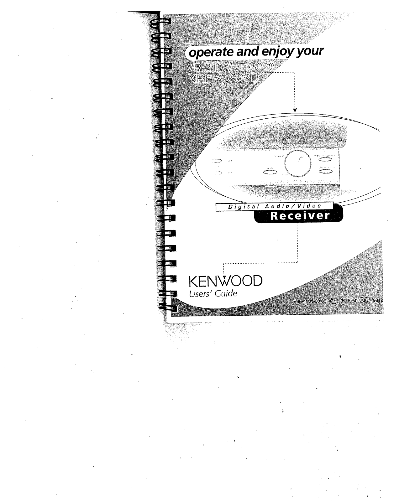 Kenwood VR-3090, VR-3100, KRF-9992D Owner's Manual