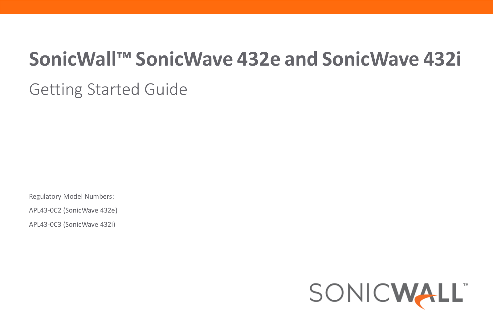 SonicWALL SonicWave 432e User Manual