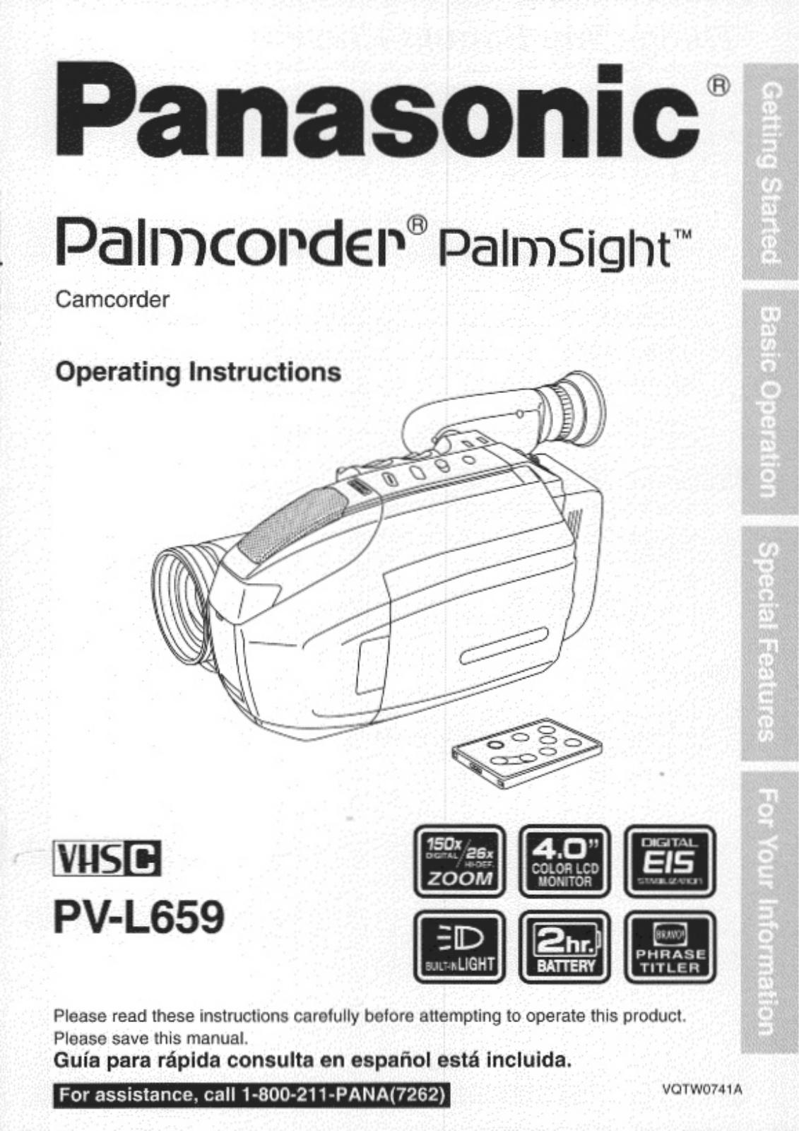 Panasonic PV-L659 User Manual