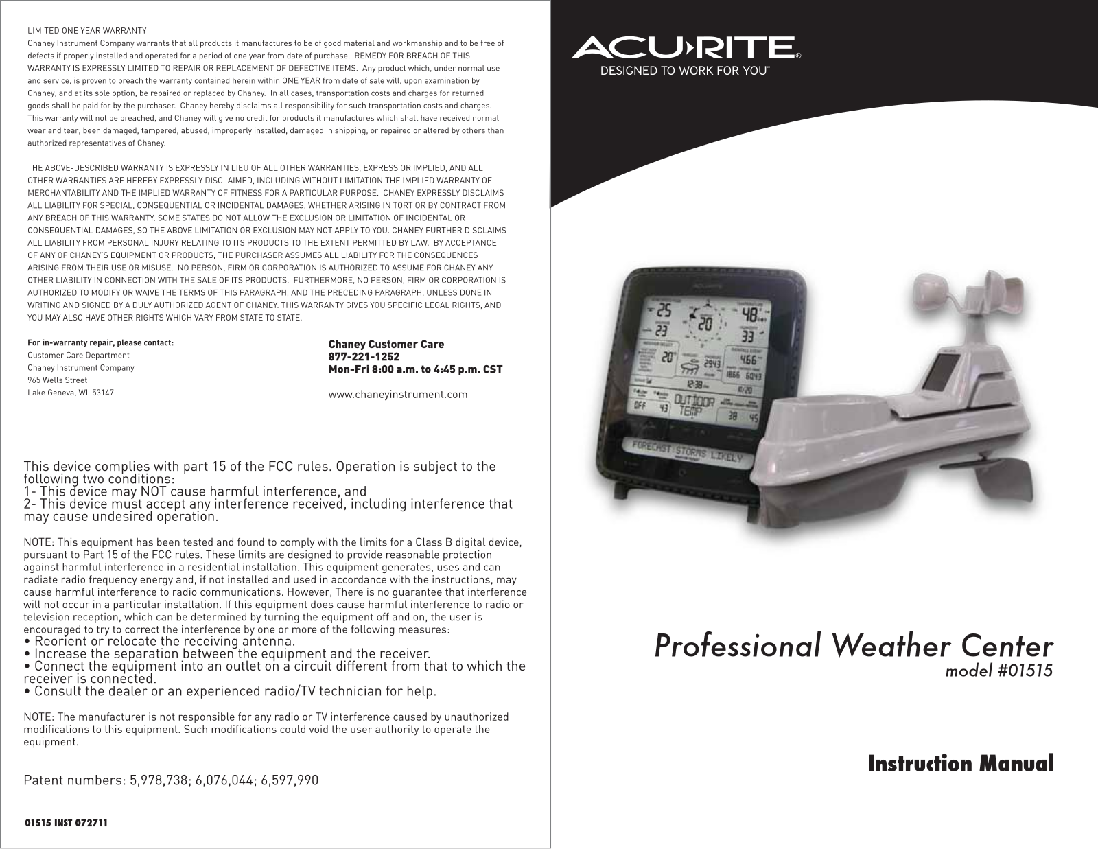 Acu-Rite 1515 User Manual