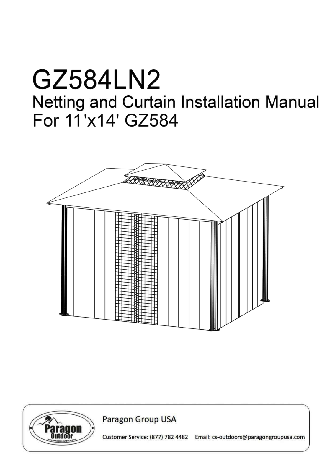 Paragon Outdoor GZ584NGK2, GZ584SK2 User Manual