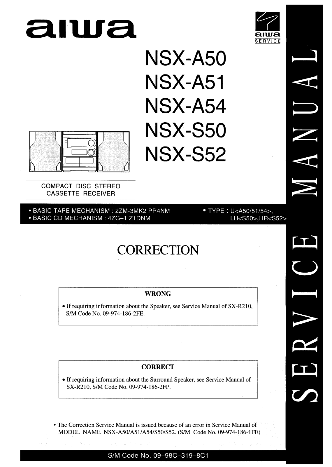 Aiwa NSXS-50 Schematic