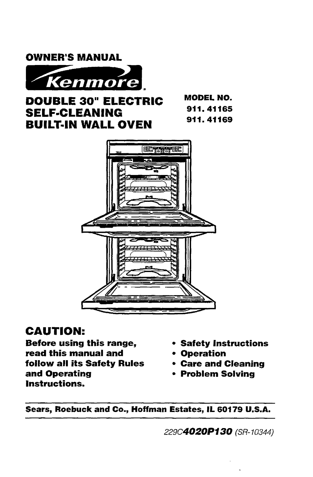 Kenmore 91141165791, 91141169791 Owner’s Manual