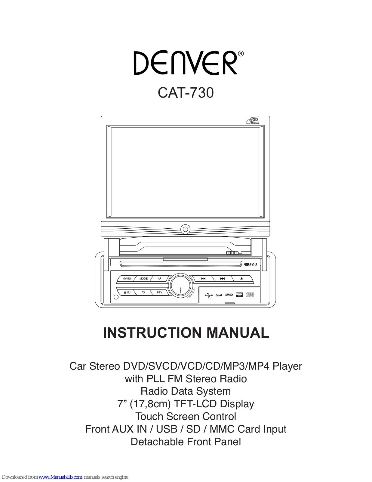 Denver CAT-730 Instruction Manual