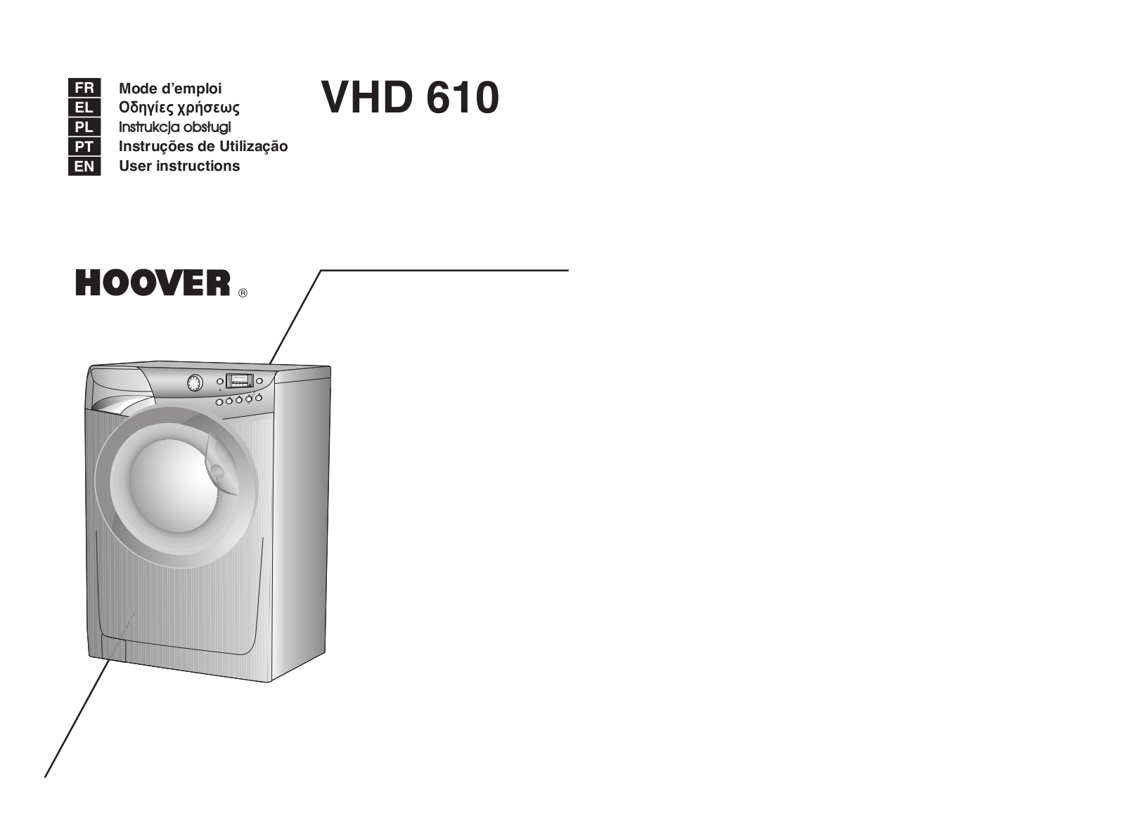 HOOVER VHD616, VHD614, VHD610 User Manual