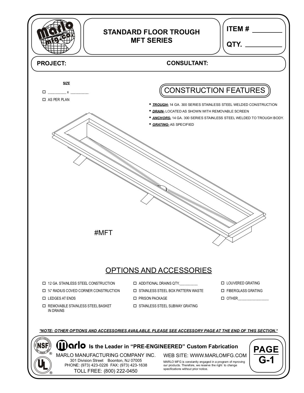 Marlo MFT10812 User Manual