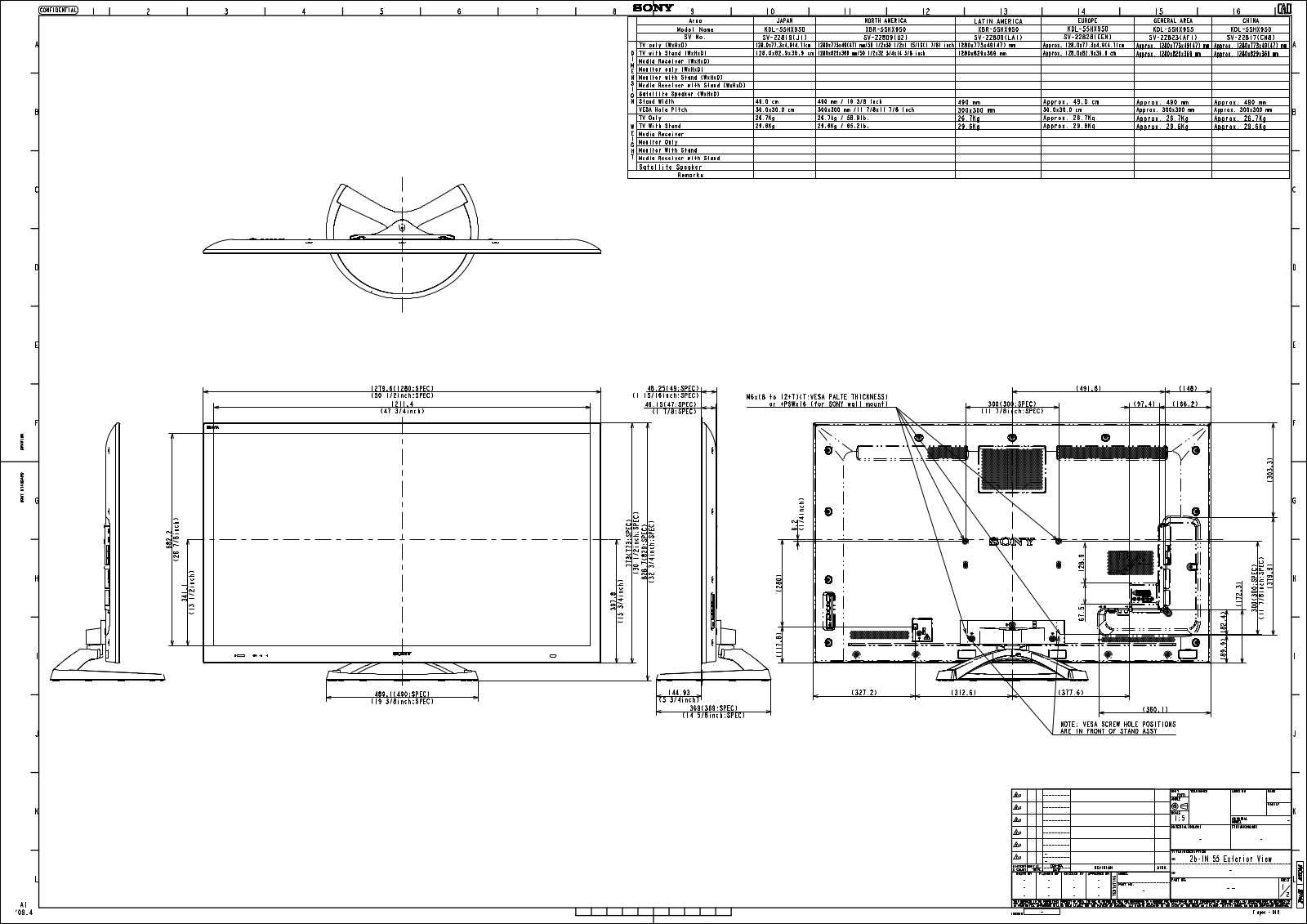 Sony XBR-55HX950 SCHEMATICS