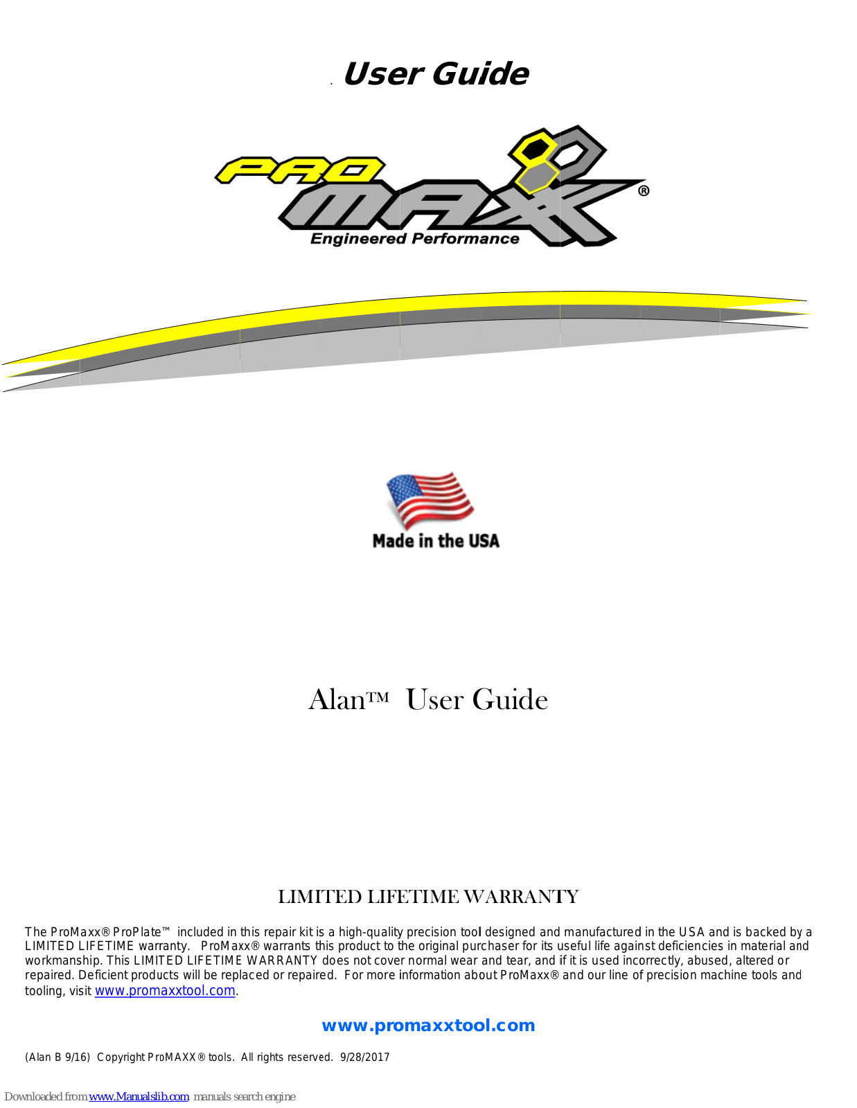 ProMaxX Alan User Manual