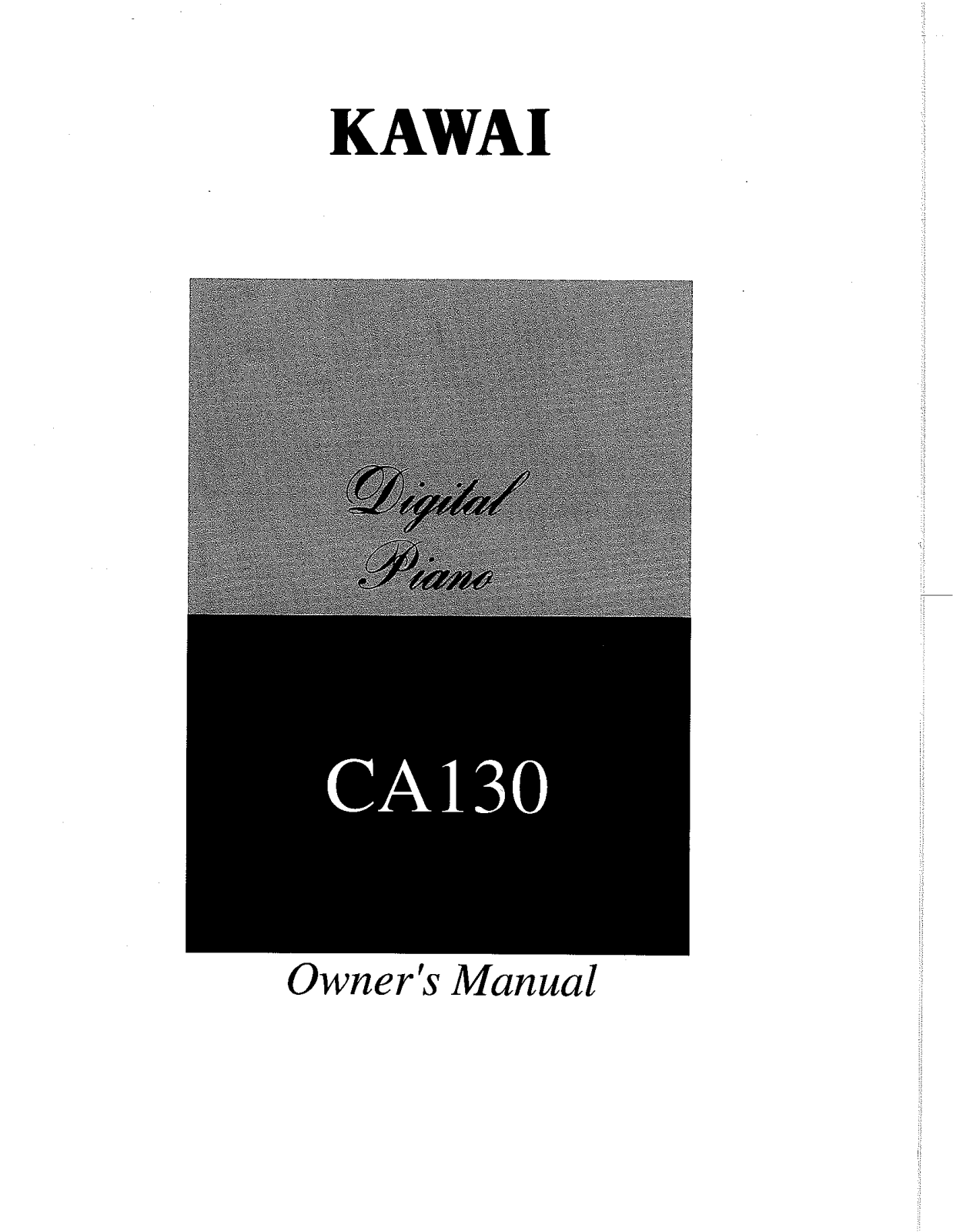 Kawai CA130 User Manual