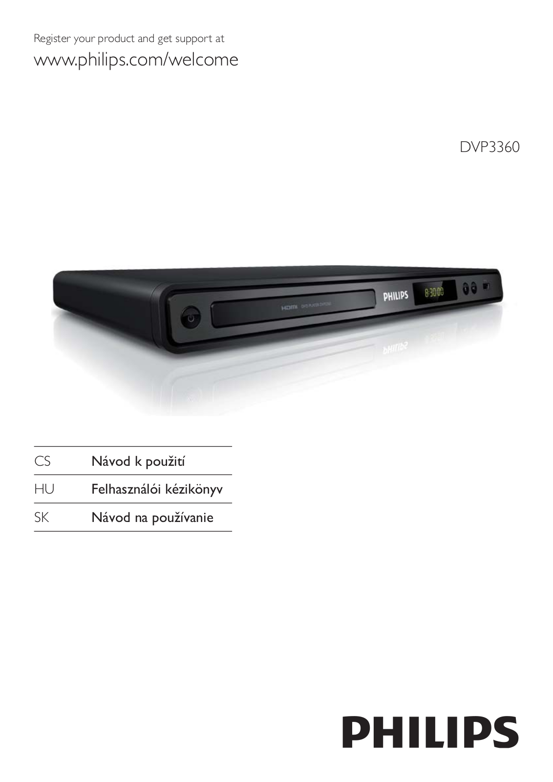 Philips DVP3360 User Manual