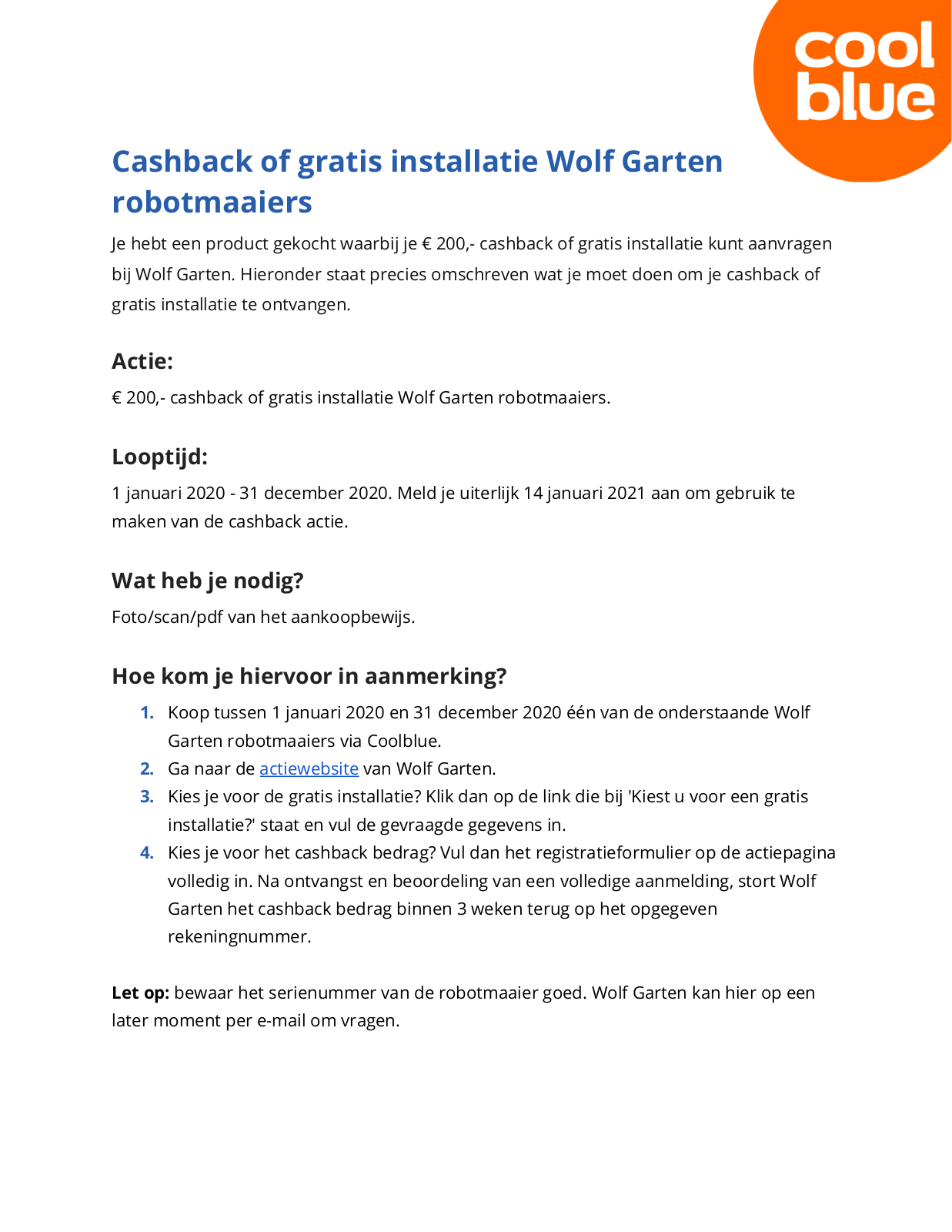 Wolf Garten LOOPO S150 User manual