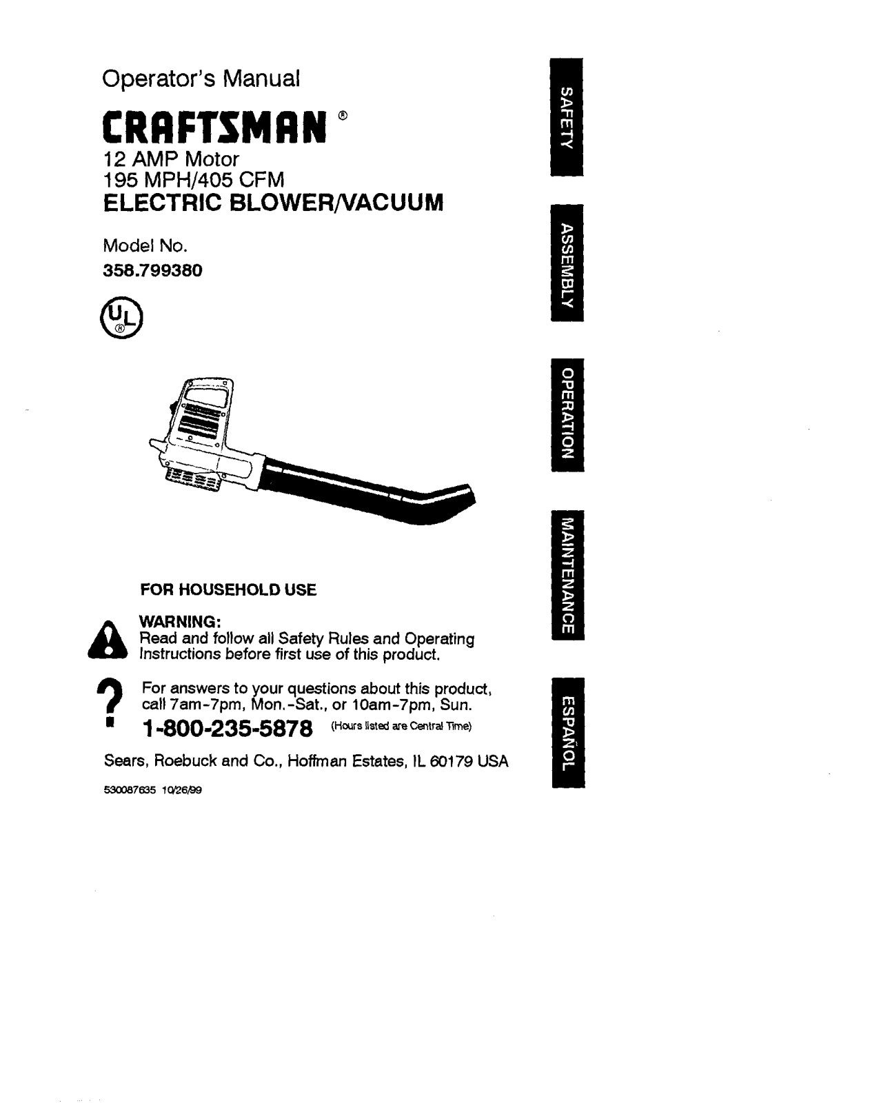 Craftsman 79938 User Manual - ManualMachine.com