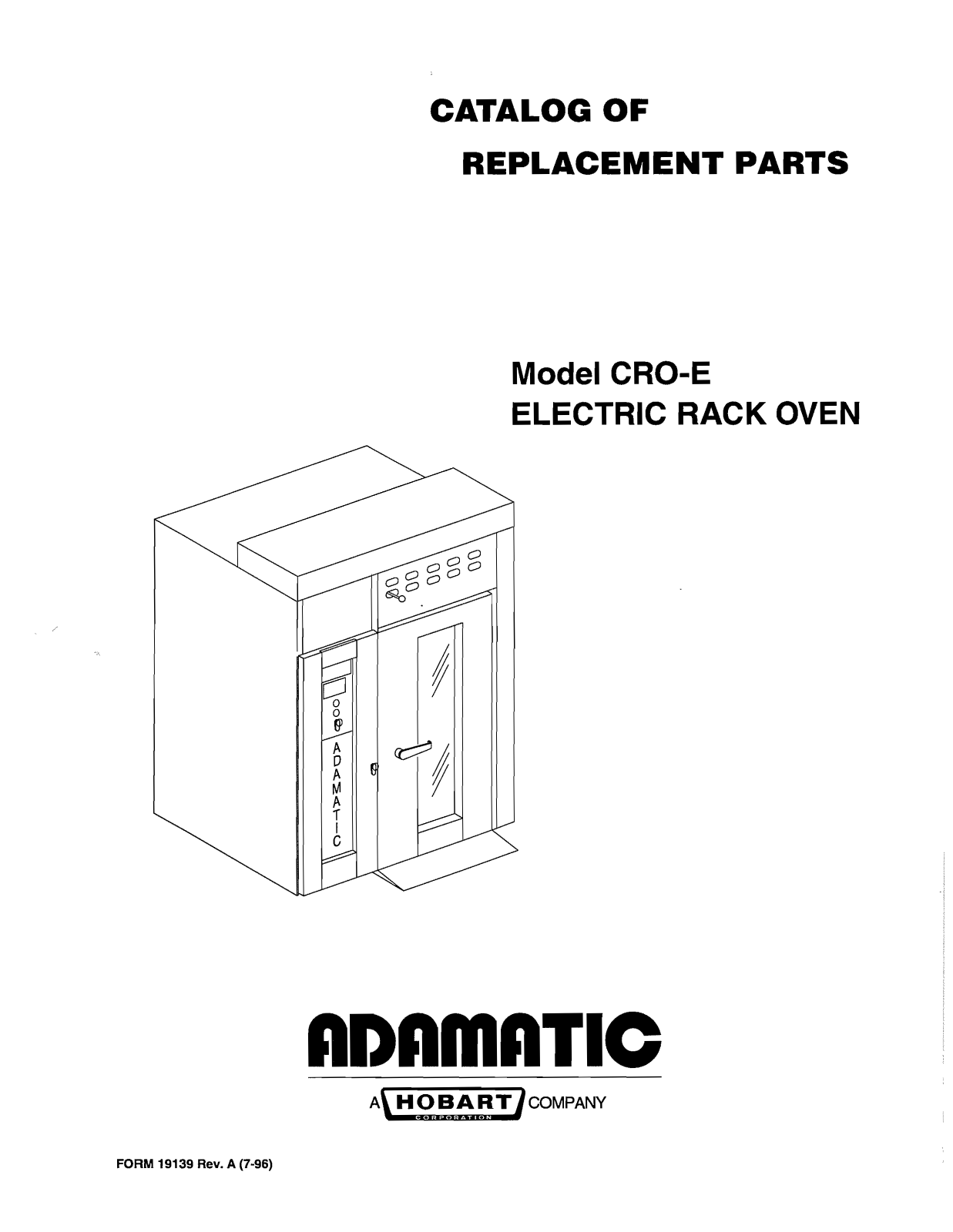 Hobart CRO-E Parts List