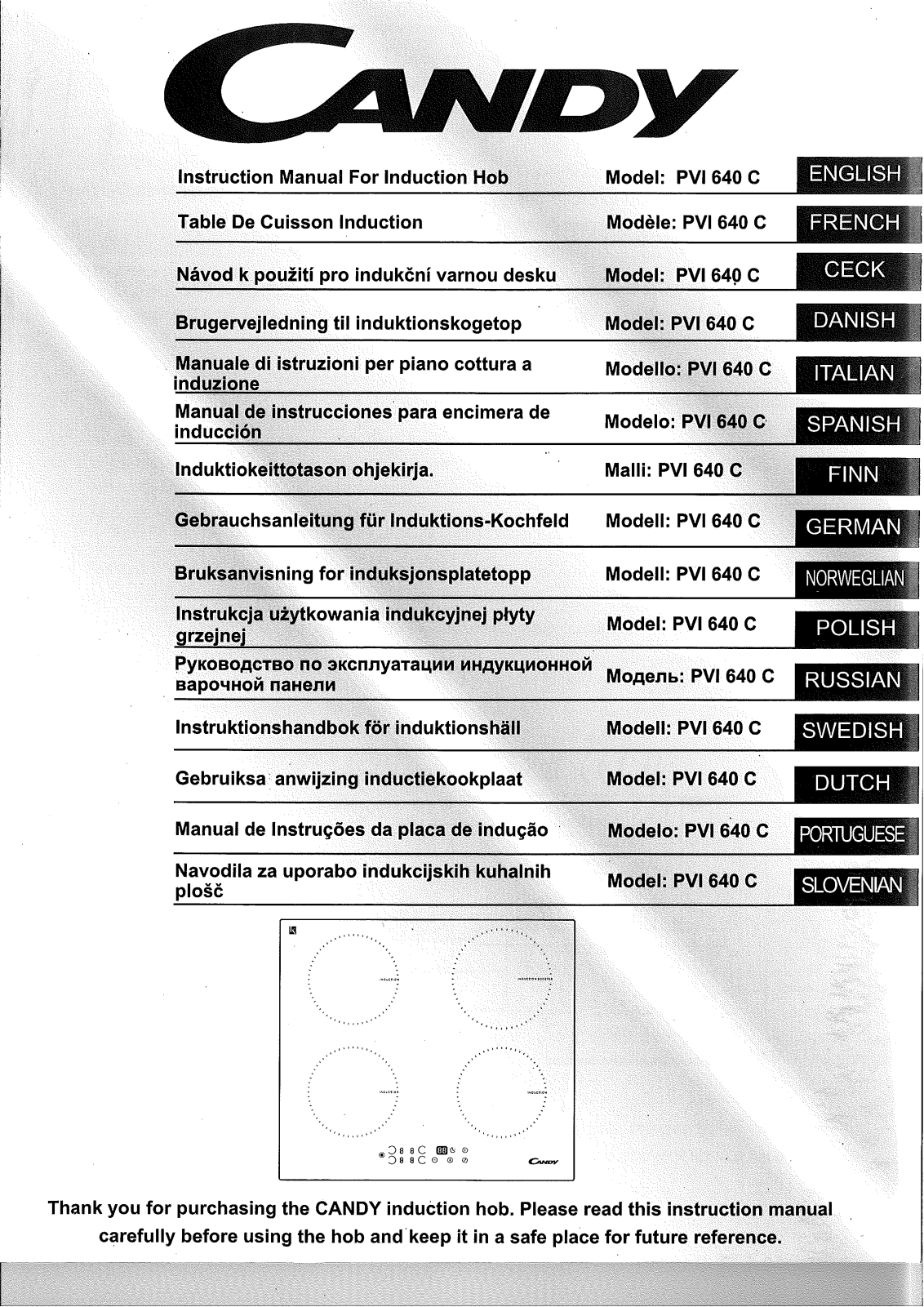 Candy PV I 640 C User Manual