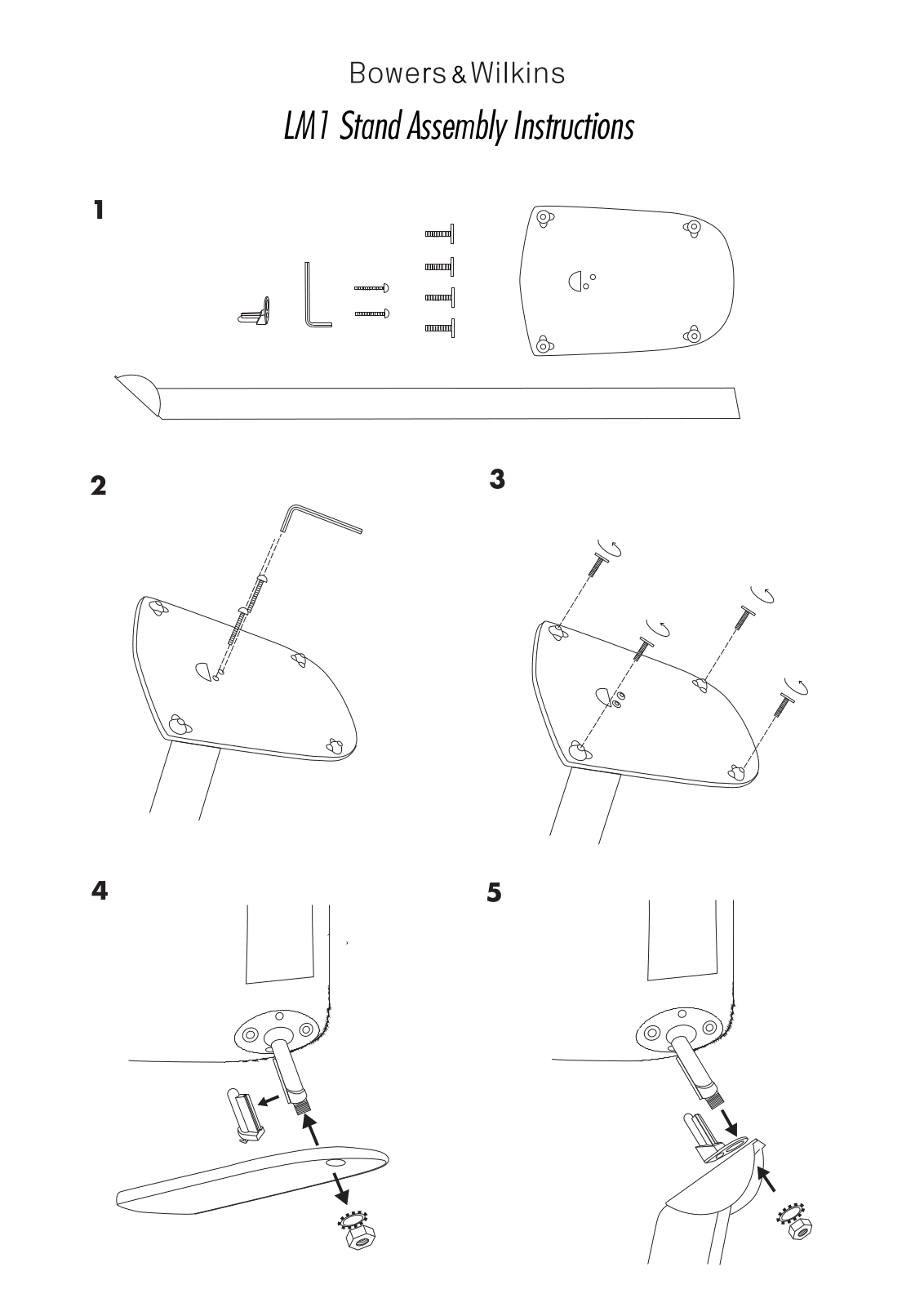 Bowers and Wilkins LM-1 Stand Owners manual