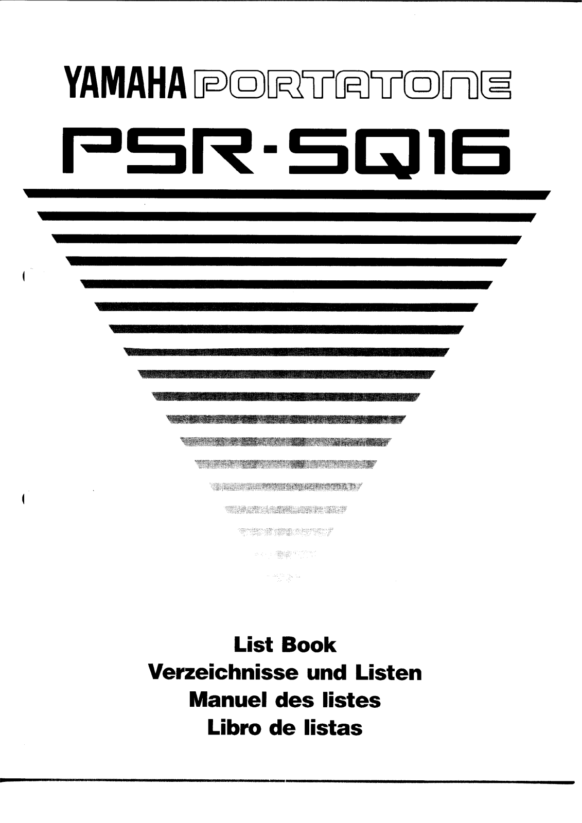 Yamaha PSR-SQ16, PSR-SQ16E2 User Manual