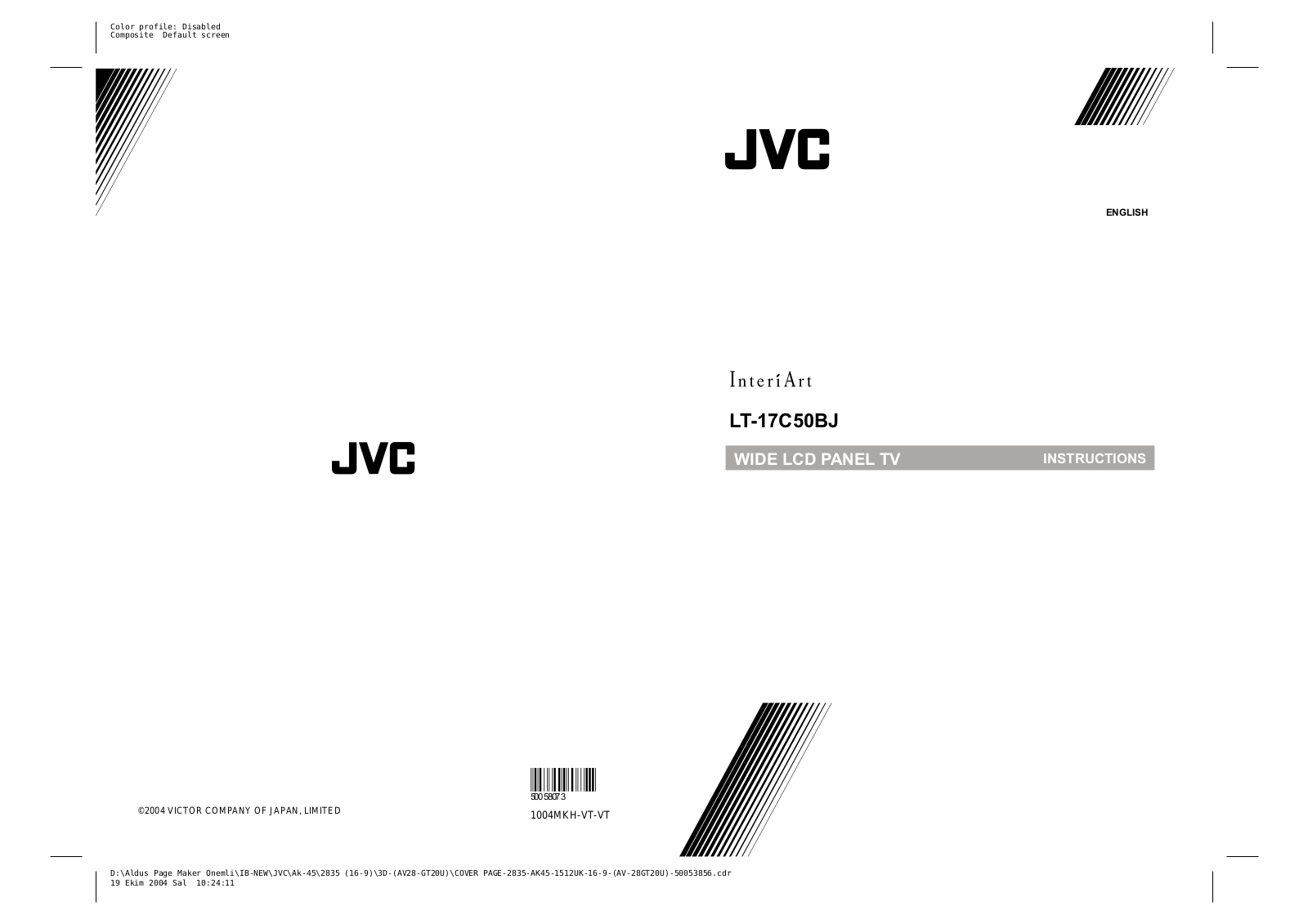 JVC LT-17C50BJ User Manual