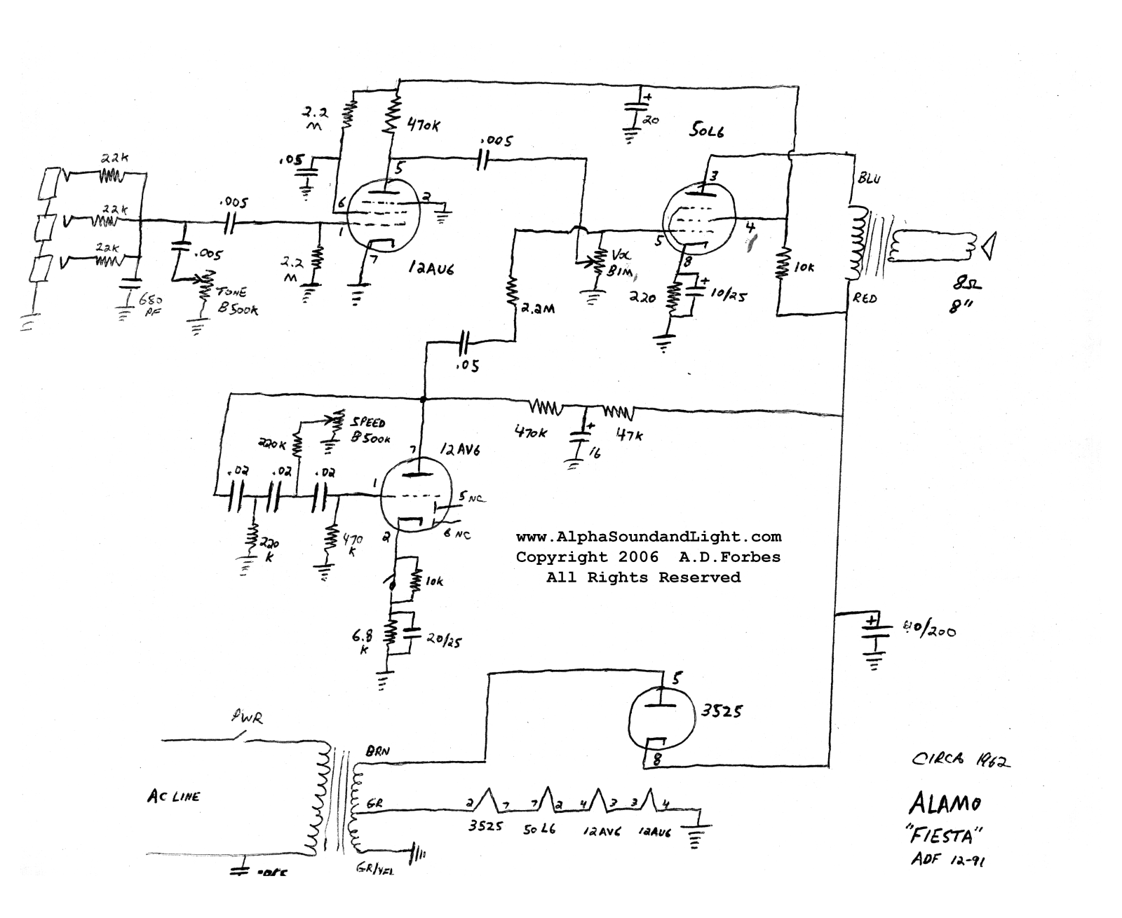 Alamo 1962 schematic