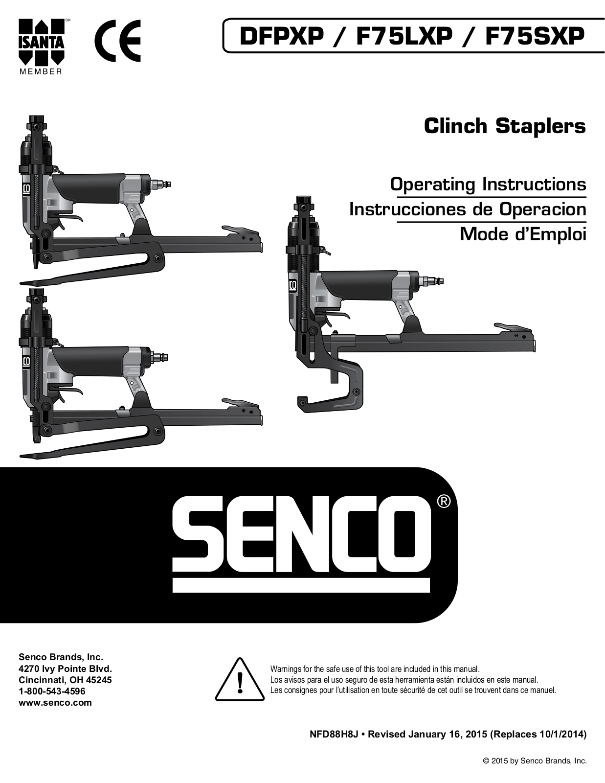 Senco F75LXP, F75SXP, Dfpxp User Manual