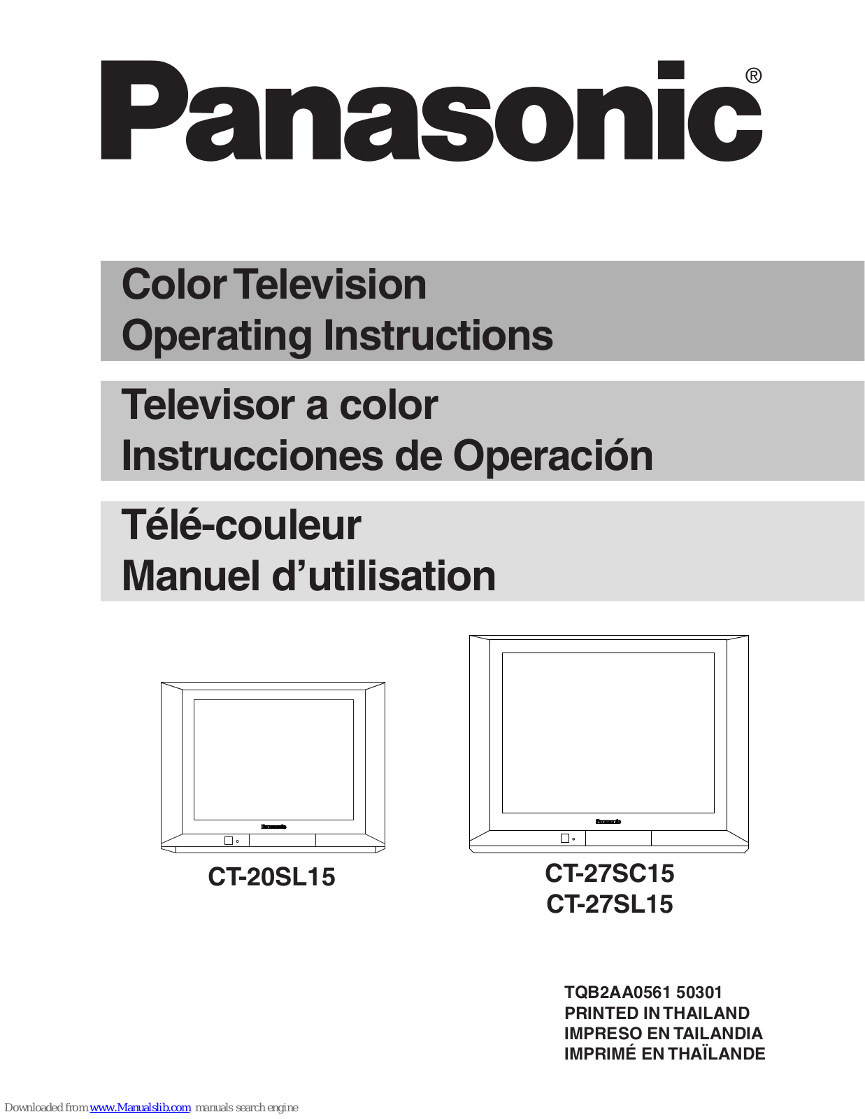 Panasonic CT-27SL15ND, CT-27SL15, CT-20SL15, CT-27SC15, CT27SC15N - 27