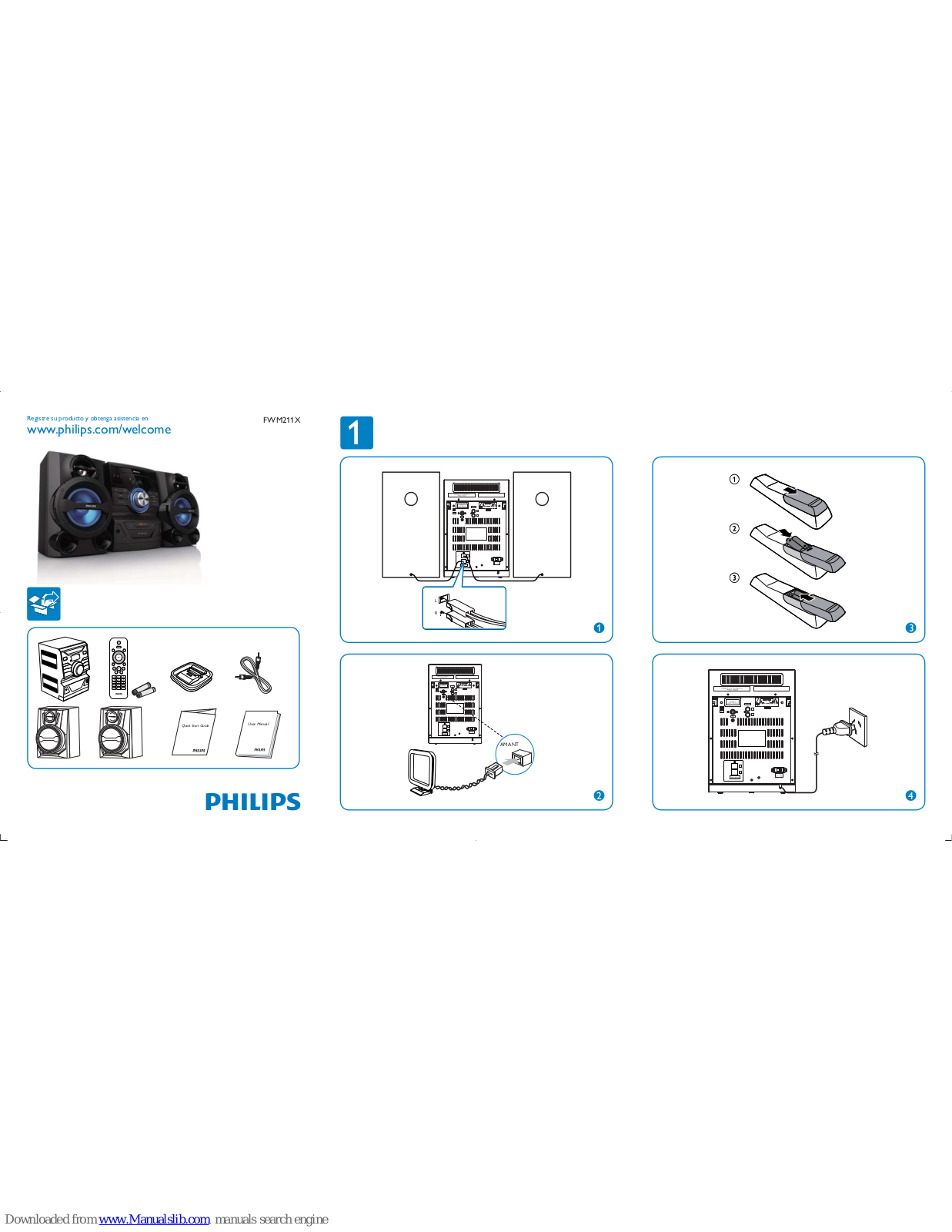 Philips FWM211X/77, FWM211X Quick Start Manual - ManualMachine.com