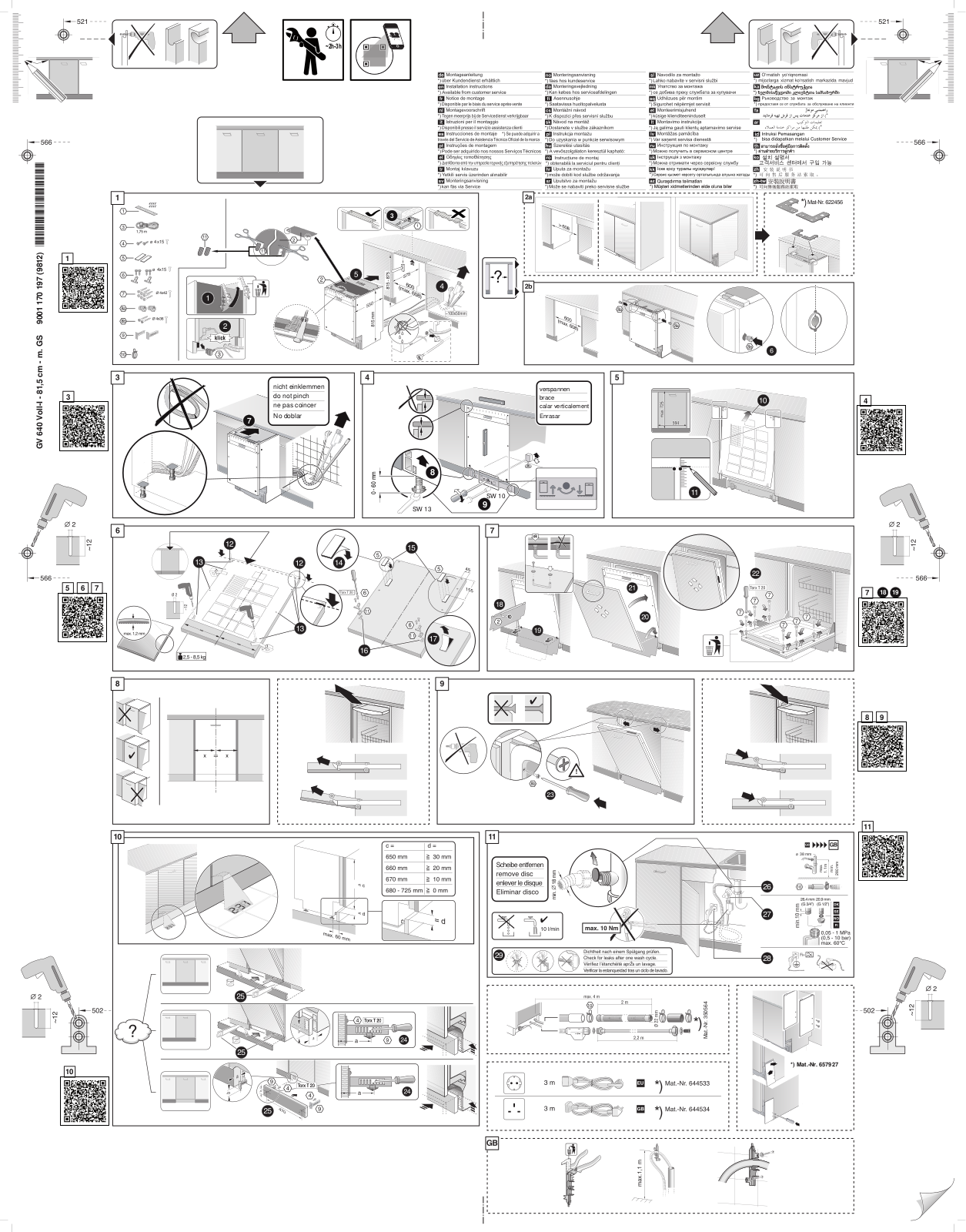 NEFF S517U80X5E Assembly instructions