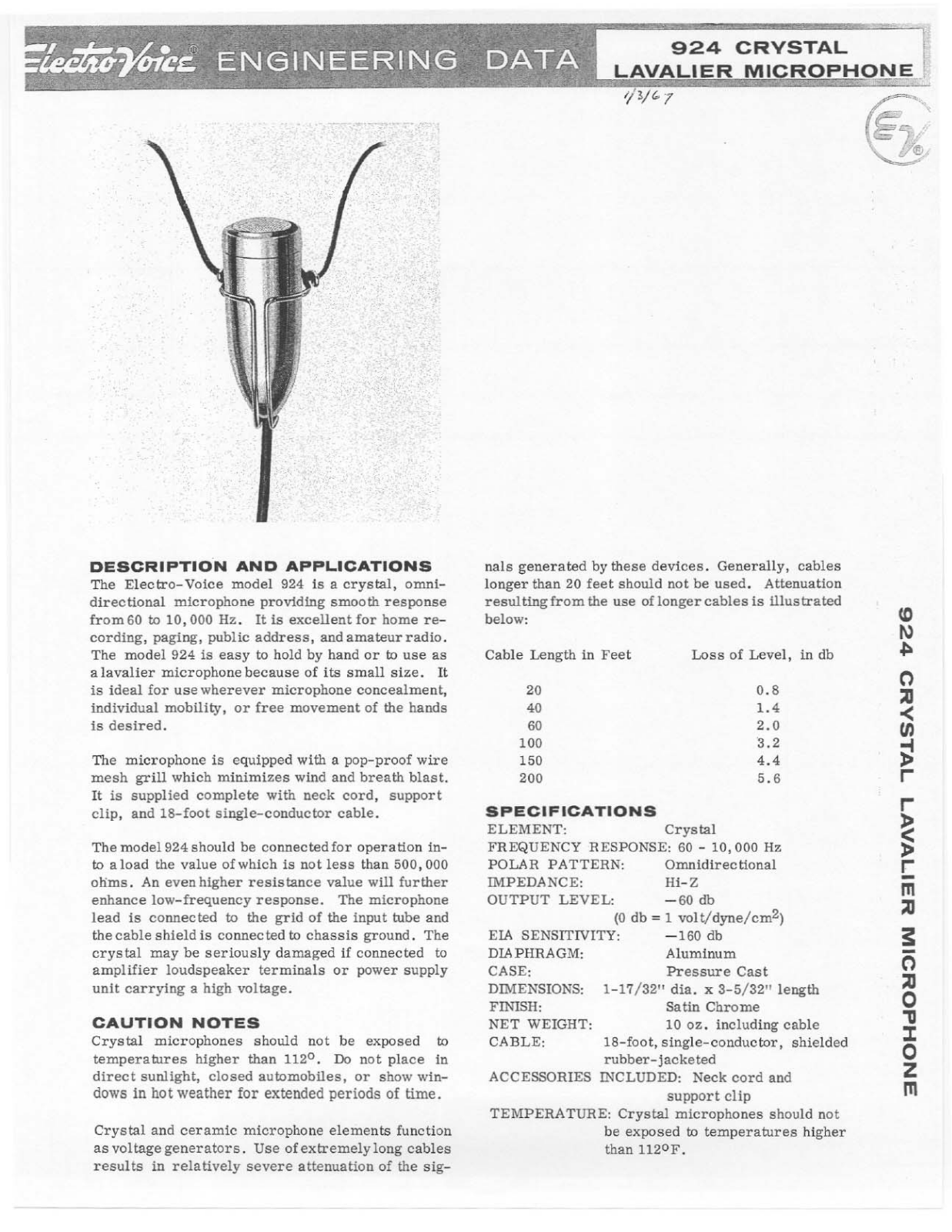 Electro-Voice 924 User Manual