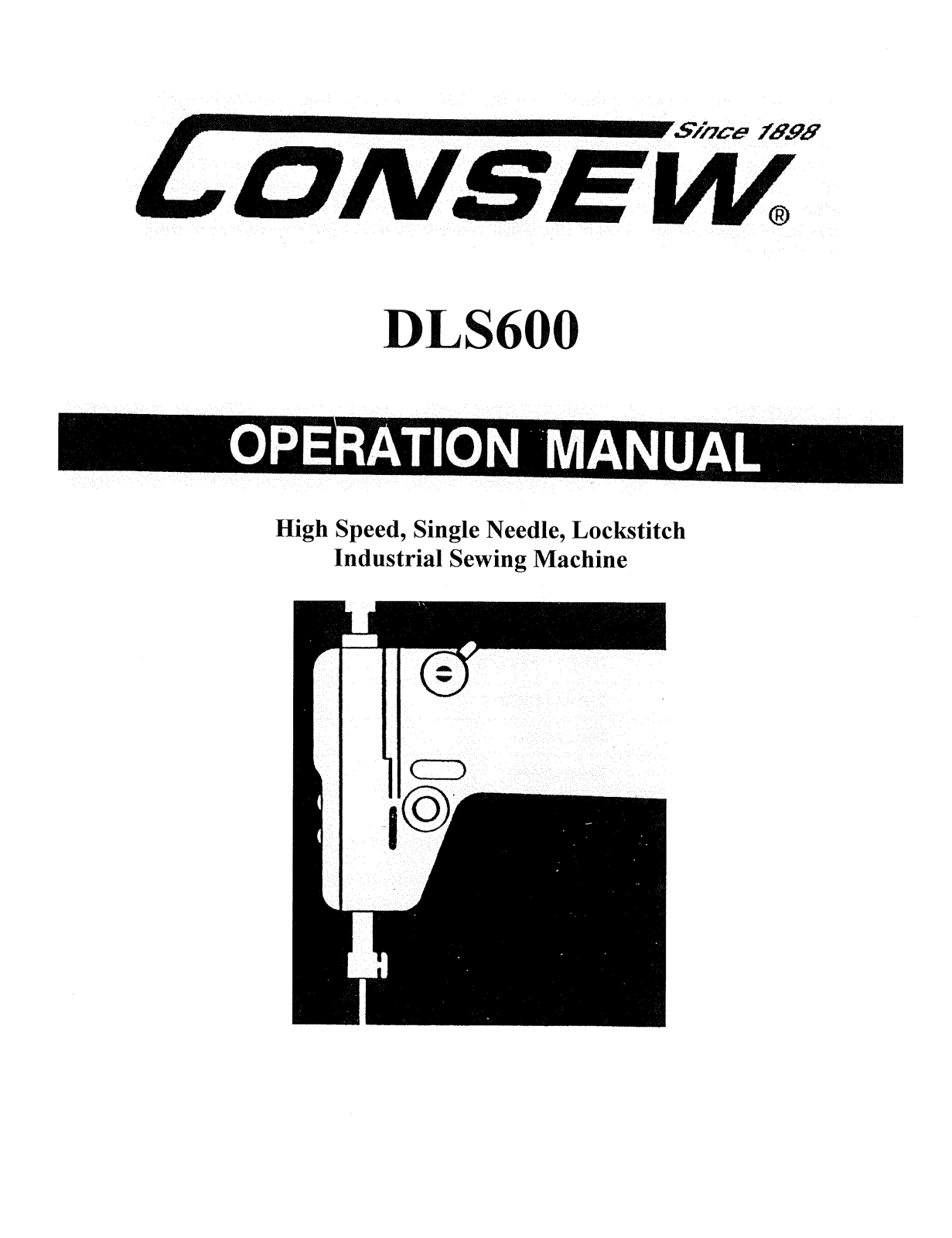 Consew DLS600 Instruction Manual