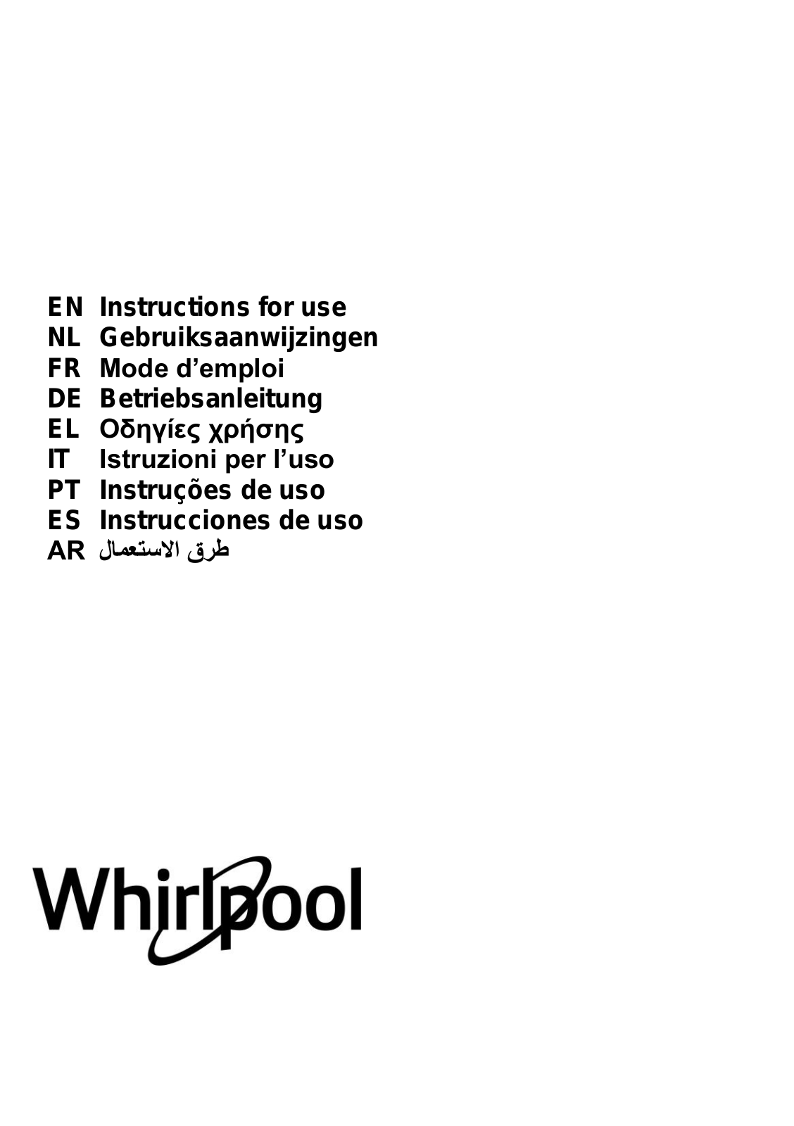 WHIRLPOOL AKR 747 IX/1 User Manual