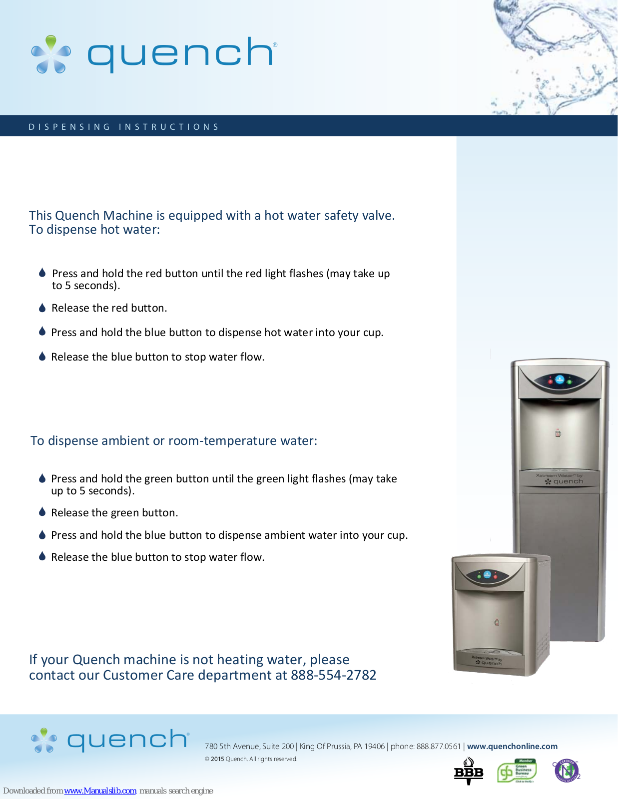 Quench 730, 750, 755, 735 Instructions Manual - ManualMachine.com