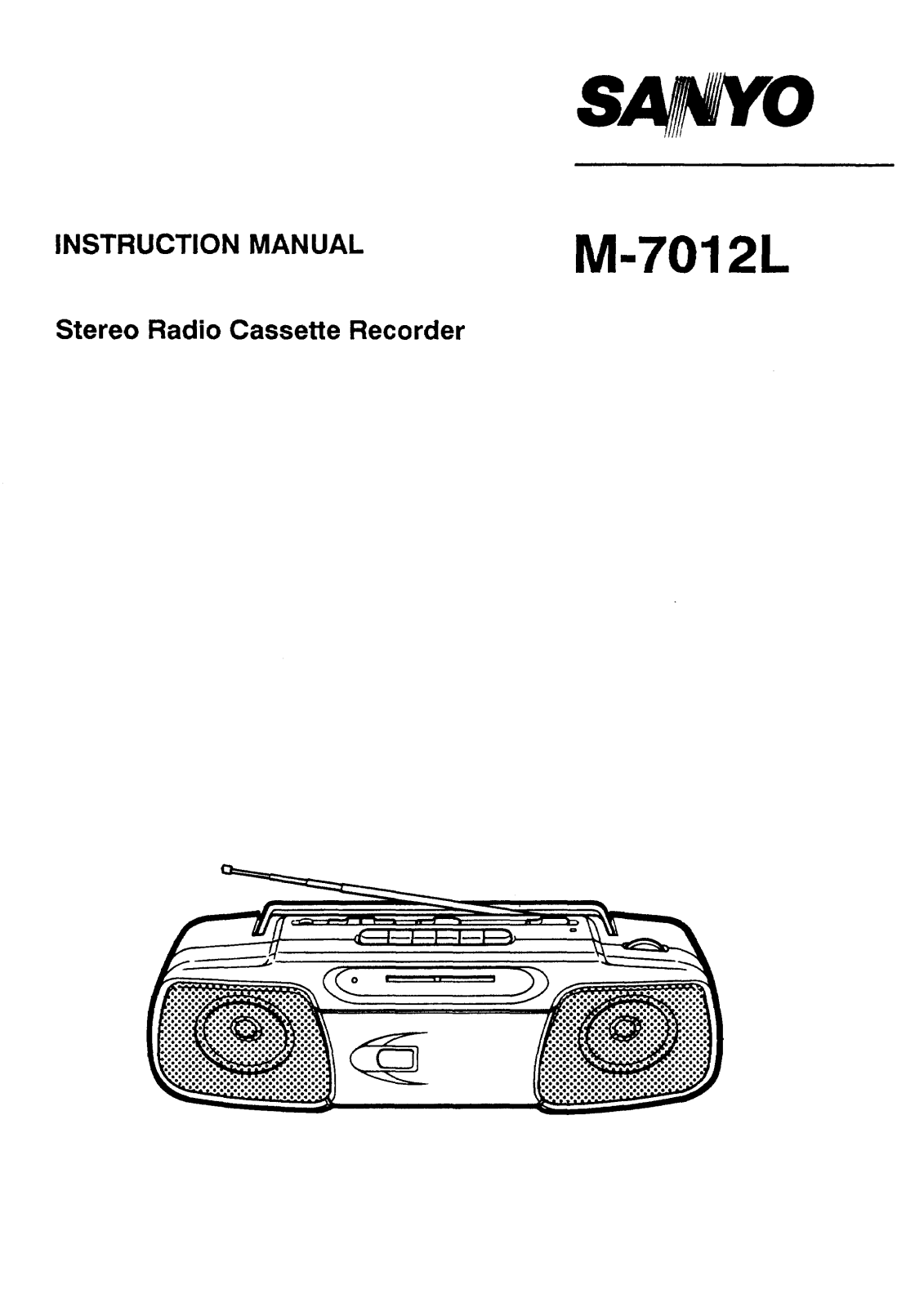 Sanyo M-7012L Instruction Manual